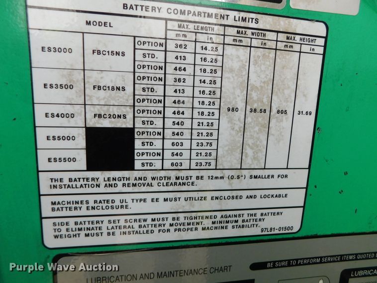 image for item DJ5882 2010 Mitsubishi FBC18NS  forklift
