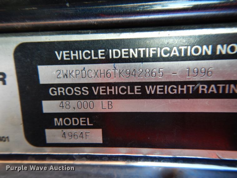 image for item DJ6734 1996 Western Star 4964F  dump truck