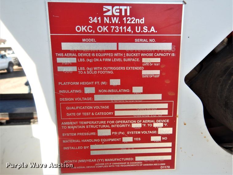 image for item DJ8528 2015 Dodge Ram 5500  bucket truck