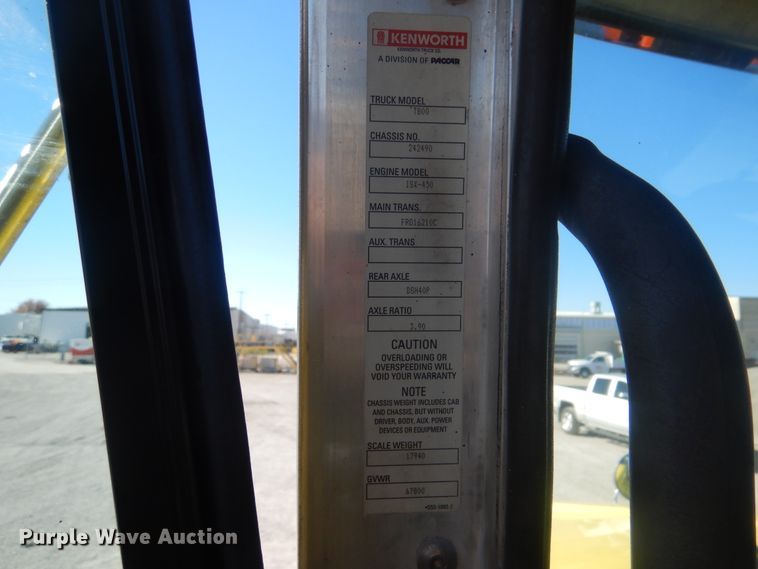 image for item DJ8543 2009 Kenworth T800  dump truck