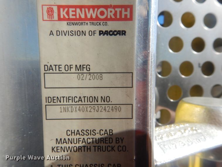 image for item DJ8543 2009 Kenworth T800  dump truck