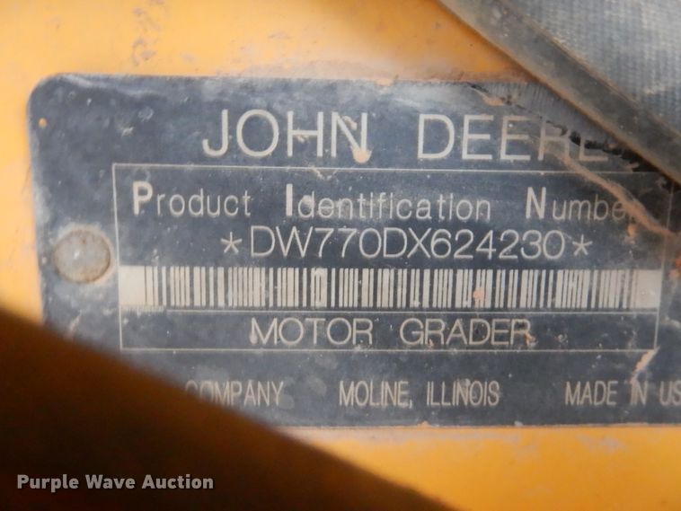 image for item DJ8545 2009 John Deere 770D  motor grader
