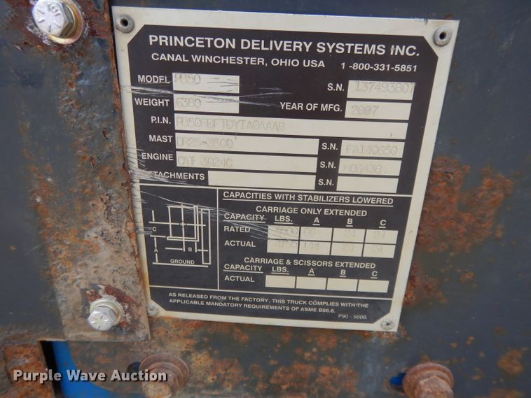image for item DL2535 Princeton PB50  forklift