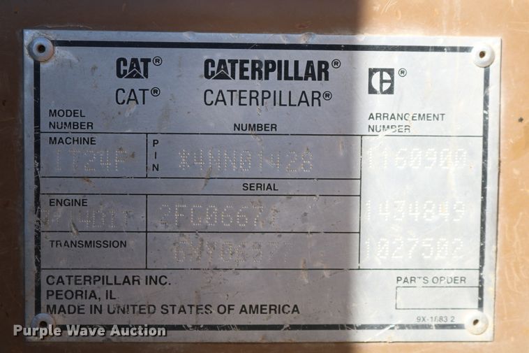 image for item EO9874 1999 Caterpillar IT24F  wheel loader