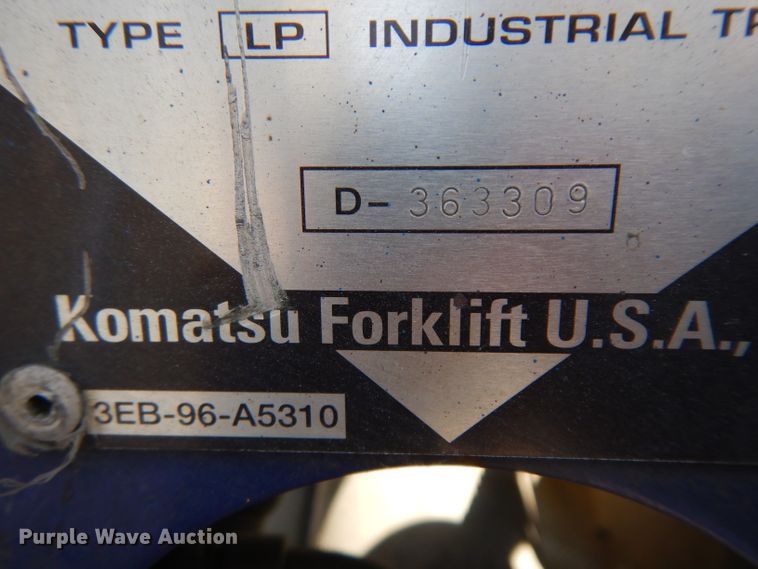 image for item EY9126 Komatsu 3EB96A5310  forklift