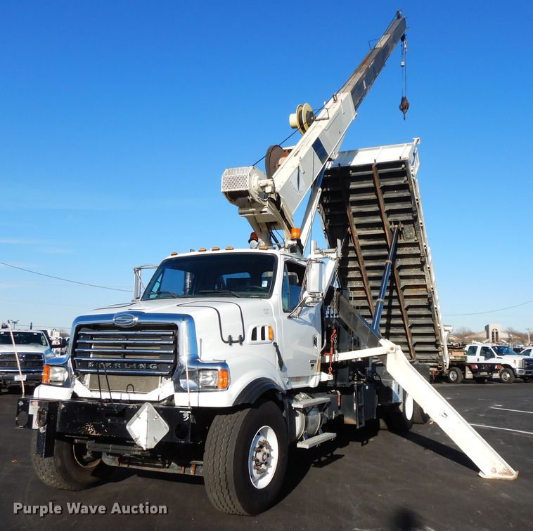 image for item FW9879 2009 Sterling L-Line  crane truck with dump bed