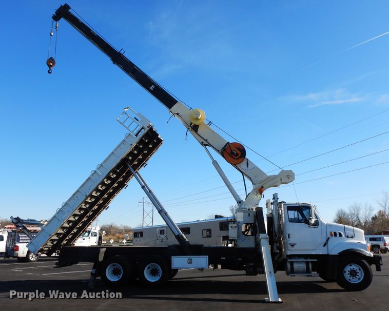 image for item FW9879 2009 Sterling L-Line  crane truck with dump bed
