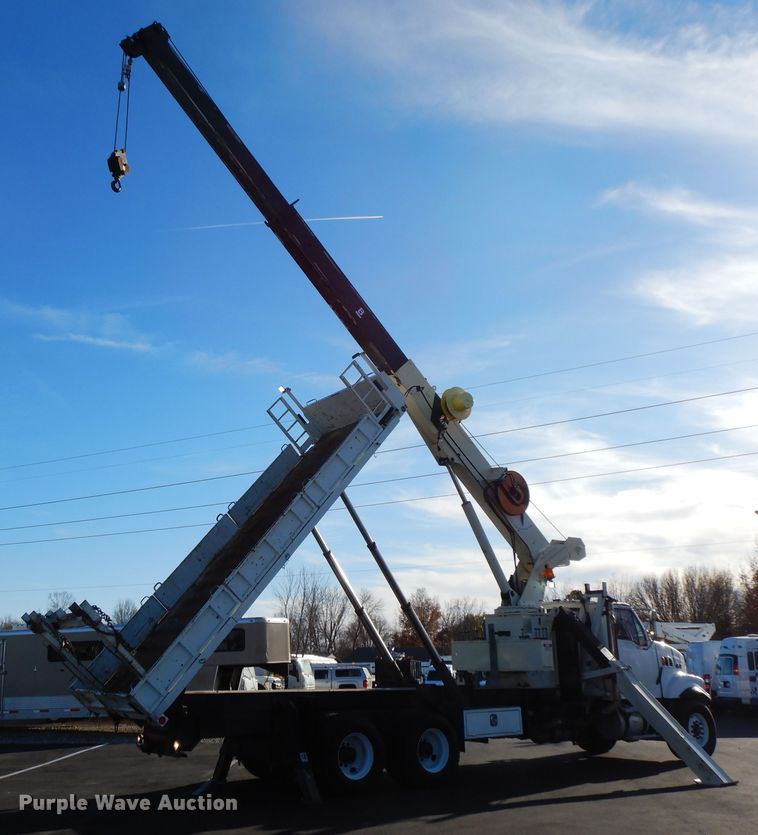 image for item FW9879 2009 Sterling L-Line  crane truck with dump bed