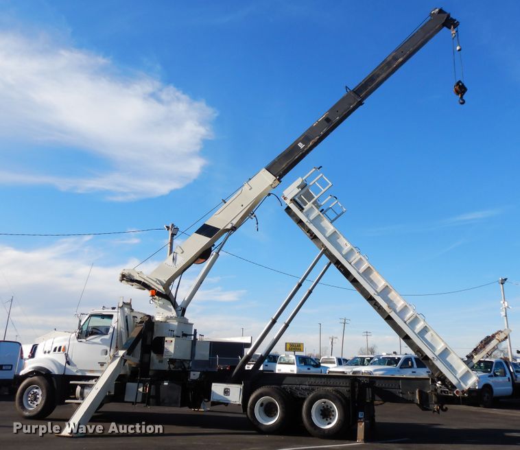 image for item FW9879 2009 Sterling L-Line  crane truck with dump bed