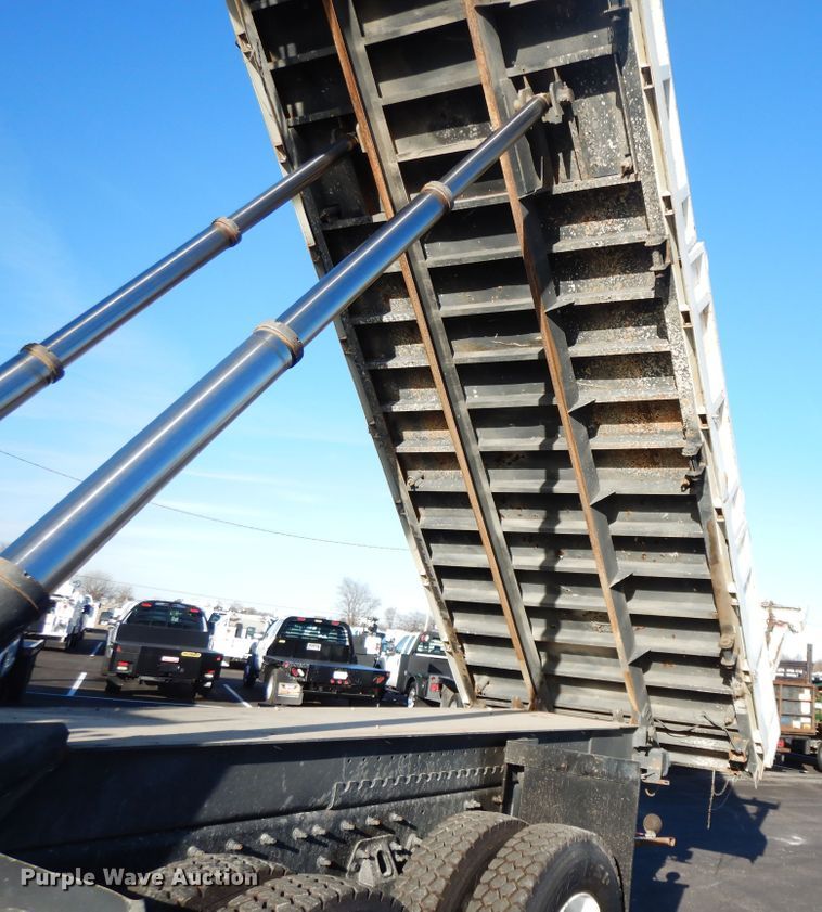 image for item FW9879 2009 Sterling L-Line  crane truck with dump bed