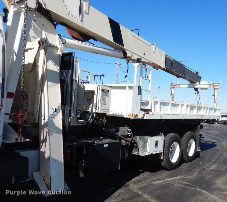 image for item FW9879 2009 Sterling L-Line  crane truck with dump bed