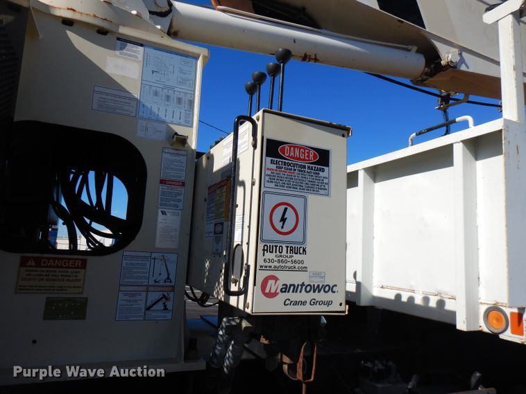 image for item FW9879 2009 Sterling L-Line  crane truck with dump bed