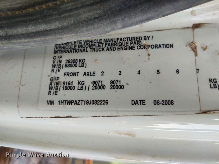 image for item FY9793 2009 International 7500  dump truck