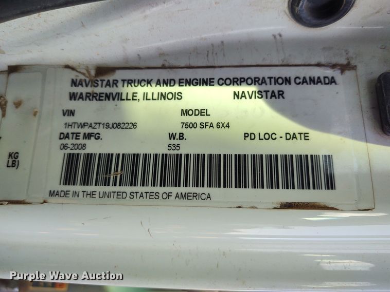 image for item FY9793 2009 International 7500  dump truck