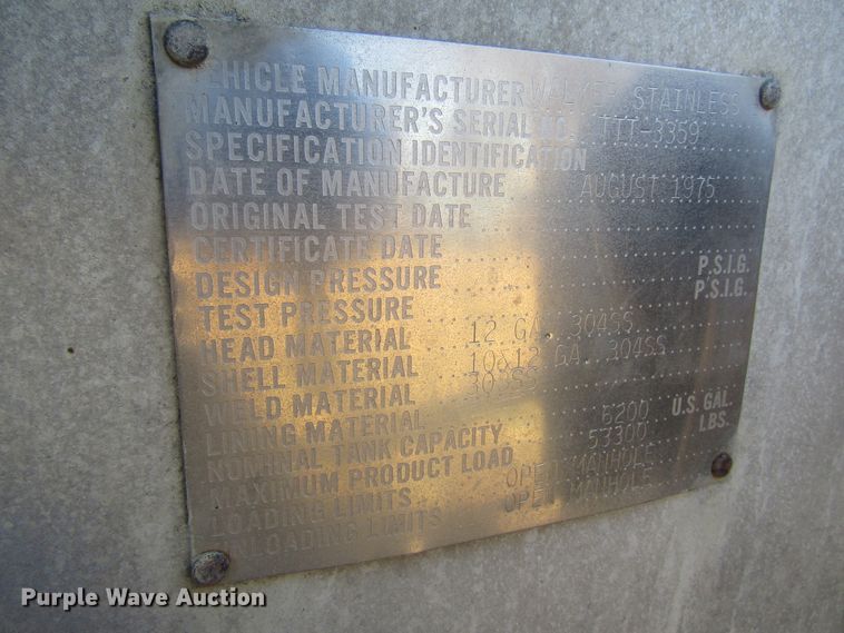 image for item GC9774 1975 Walker tank trailer