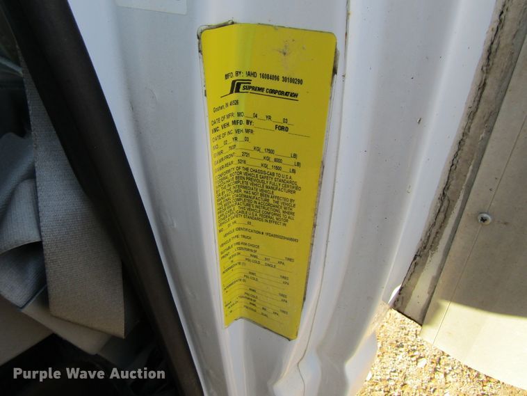 image for item GC9781 2003 Ford Econoline E550  sewer inspection truck