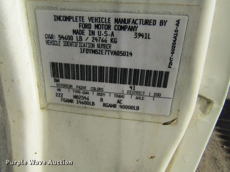 image for item GC9782 1996 Ford L8000  sewer jetter truck