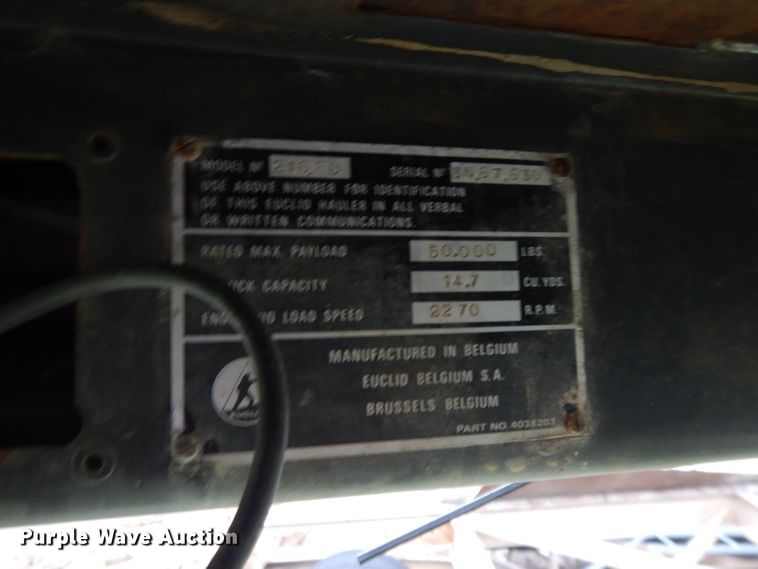 image for item GH9045 1980 Euclid 215FD  haul truck