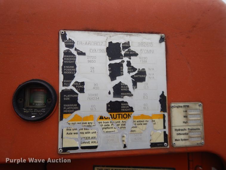 image for item GH9053 1998 Snorkelift TBA60RD7  boom lift