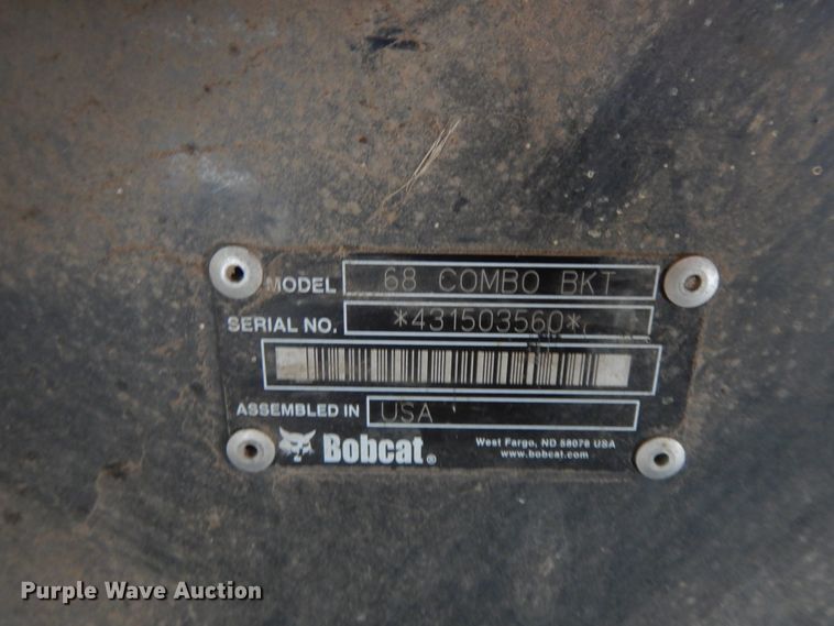 image for item GK9590 Bobcat 68ComboBkt 72"W four-in-one skid steer bucket