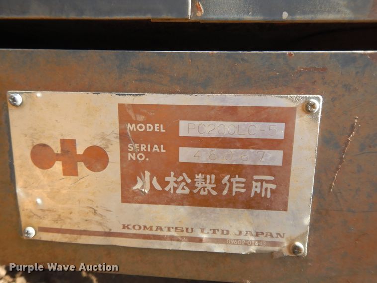 image for item GK9668 Komatsu PC200LC-5  excavator