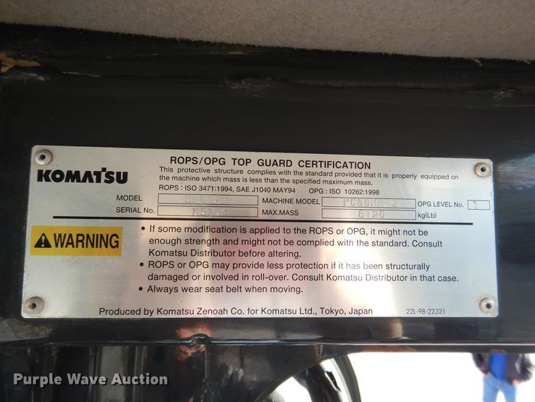 image for item GL9763 2006 Komatsu PC50MR-2  mini excavator