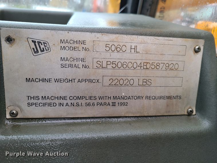 image for item HM9751 2004 JCB 506C HL  telehandler