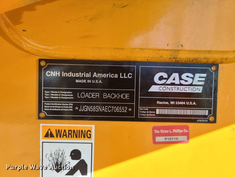 image for item HM9835 2015 Case 580 Super N  backhoe