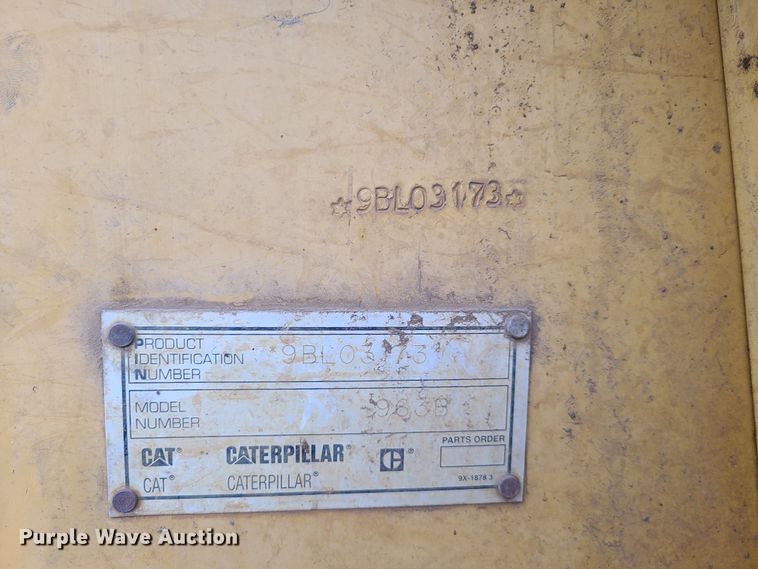 image for item HM9840 1999 Caterpillar 963B  track loader