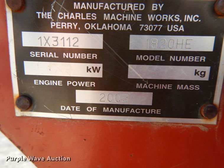 image for item HP9091 Ditch Witch 1820HE  trencher