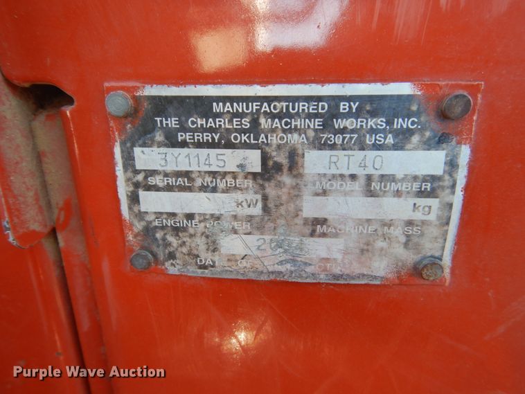 image for item HU9864 2004 Ditch Witch RT40  trencher