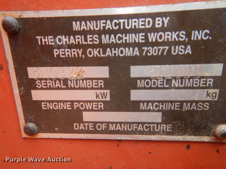 image for item HV9550 1996 Ditch Witch 5110  trencher