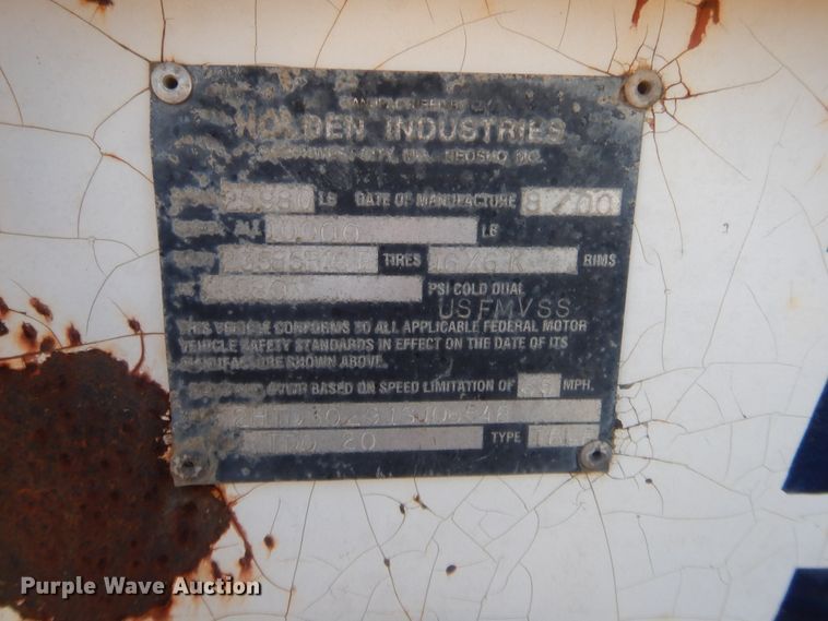 image for item HW9140 2001 Holden equipment trailer