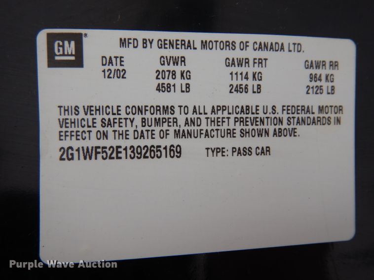 image for item DH5567 2003 Chevrolet Impala