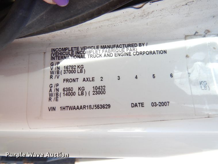 image for item DJ6894 2008 International 7300  dump truck