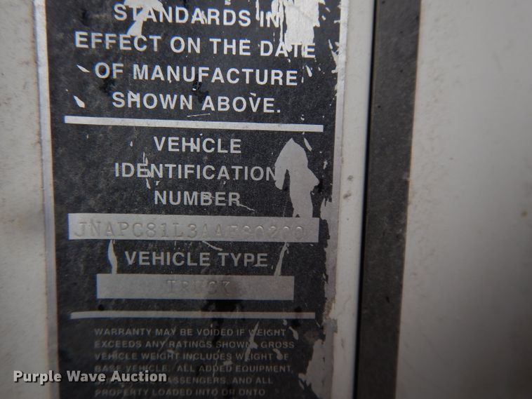 image for item DL2517 2010 Nissan UD3300  street sweeper truck