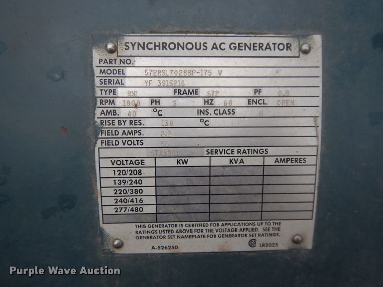 image for item DL2520 Detroit Diesel  generator