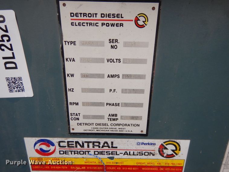 image for item DL2520 Detroit Diesel  generator