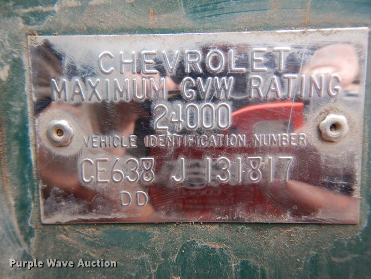 image for item EY9001 1968 Chevrolet 60  pumper fire truck