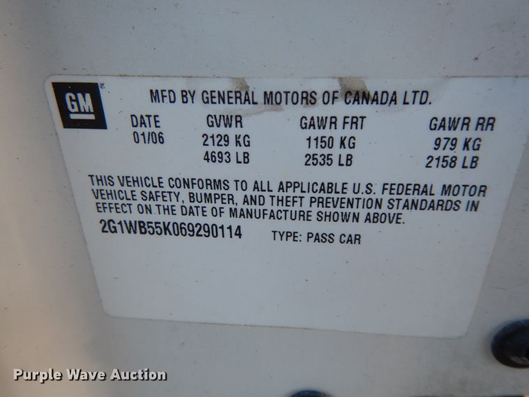 image for item HP9110 2006 Chevrolet Impala LS