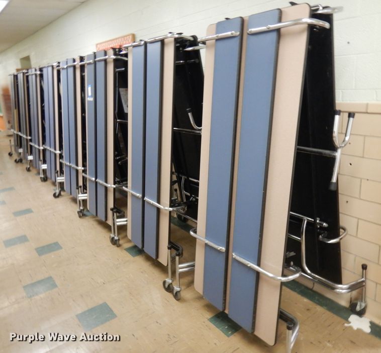 image for item HU9951 (8) folding cafeteria tables