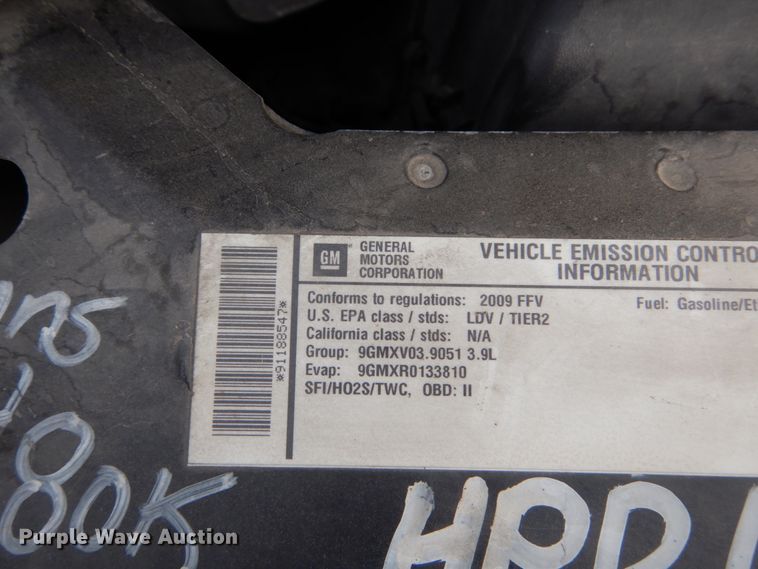 image for item HV9563 2009 Chevrolet Impala Police