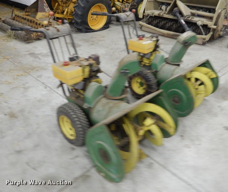 image for item HV9566 (2) John Deere 826 snow blowers