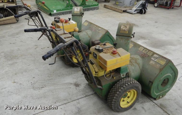 image for item HV9566 (2) John Deere 826 snow blowers