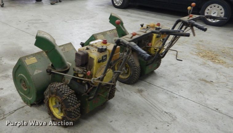image for item HV9566 (2) John Deere 826 snow blowers