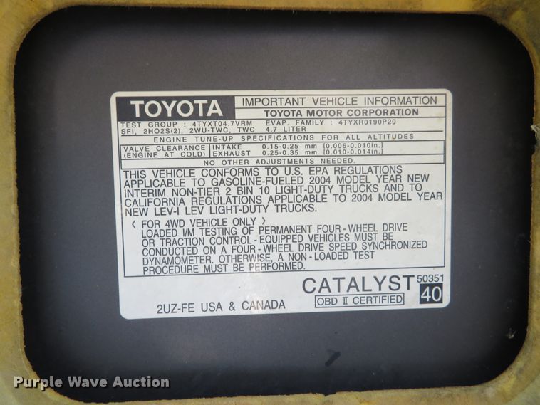 image for item DI3872 2004 Toyota 4Runner Limited  SUV