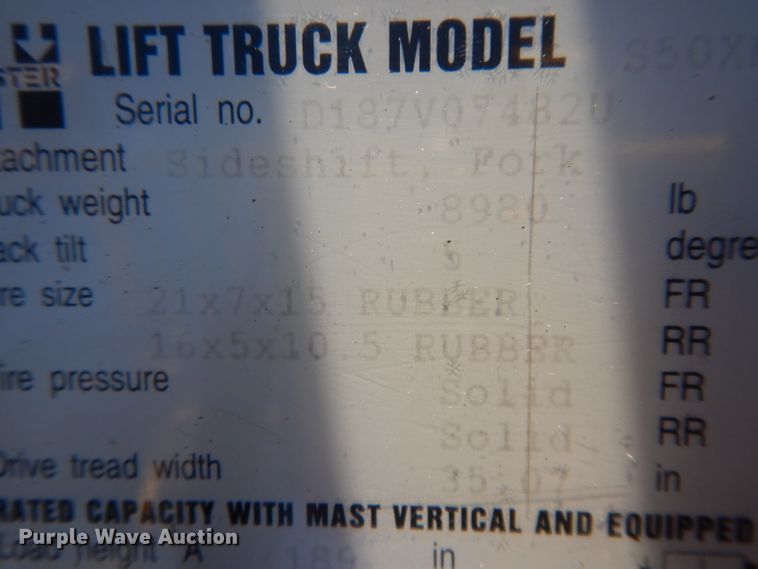 image for item DI8238 Hyster S50XM  forklift