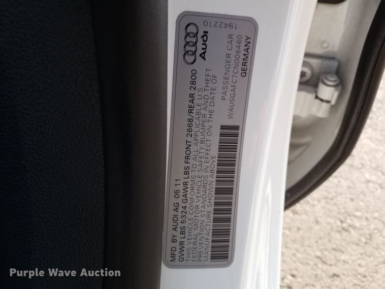 image for item DI8380 2012 Audi A7 Prestige