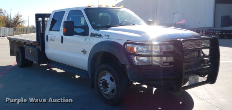 image for item DJ8131 2012 Ford F550 Super Duty  Crew Cab flatbed truck