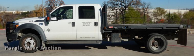 image for item DJ8131 2012 Ford F550 Super Duty  Crew Cab flatbed truck